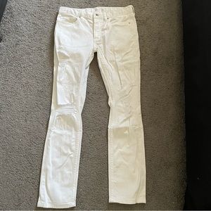 TOPMAN rip stretch skinny jeans W30/L30 in white